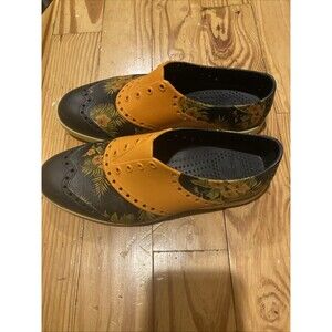 Biion Golf Shoes Oxford Slip On Spikeless Floral Saddle Mens 6 Women 8 EU 40